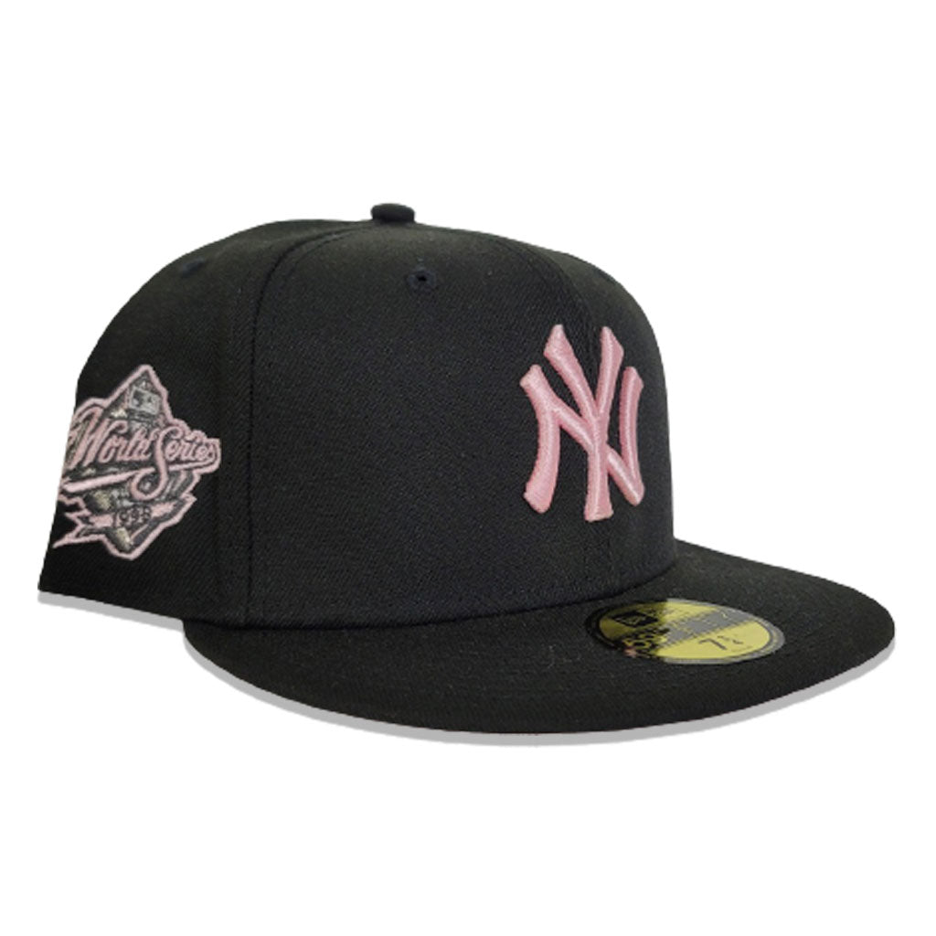 Black New York Yankees Pink Bottom 1998 World Series Side Patch New Era 59Fifty Fitted