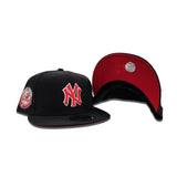 Black New York Yankees Red Bottom 27X World Series Titles Side Patch New Era 9Fifty Snapback