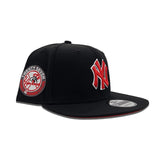 Black New York Yankees Red Bottom 27X World Series Titles Side Patch New Era 9Fifty Snapback