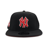 Black New York Yankees Red Bottom 27X World Series Titles Side Patch New Era 9Fifty Snapback
