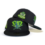 Black Oakland Athletics Dark Green Bottom 40th Anniversary Side Patch New Era 59Fifty Fitted