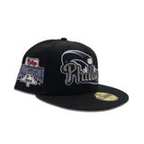 Black Philadelphia Phillies Blush Bottom 1996 All Star Game Side Patch New Era 59Fifty Fitted