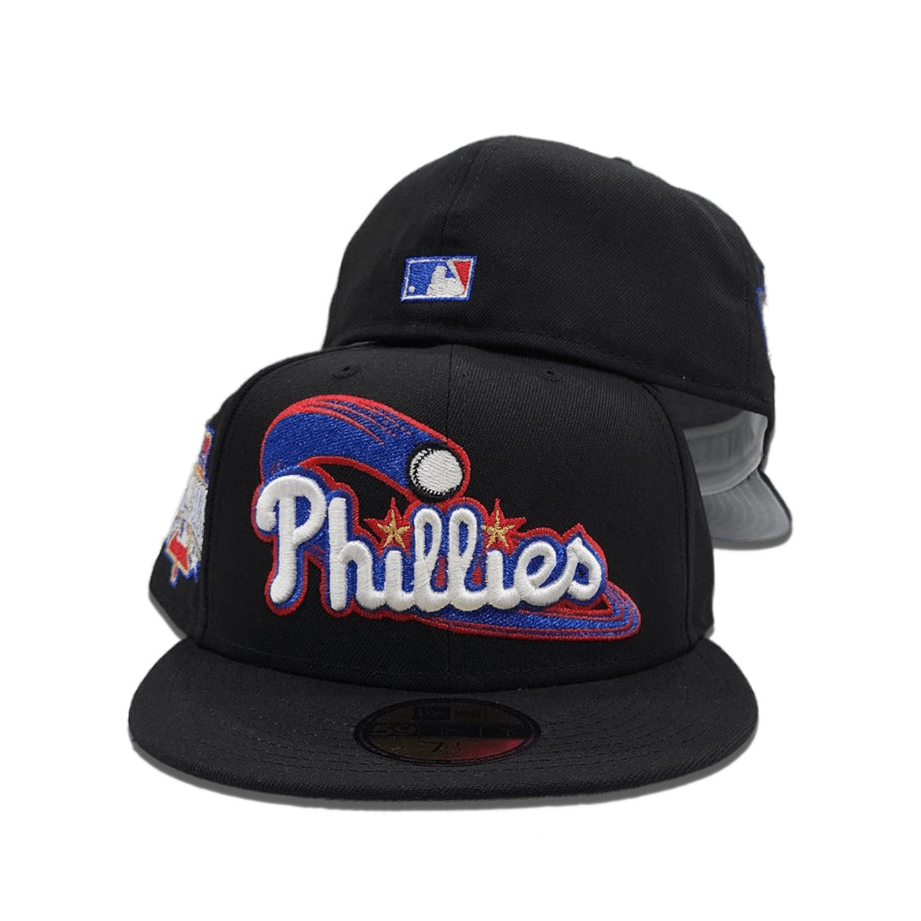 Black Philadelphia Phillies Gray Bottom 1996 All Star Game Side Patch New Era 59FIFTY Fitted 77/8