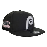 Black Philadelphia PhilliesPink Paisley Bottom 1980 World Series Side Patch New Era 59Fifty Fitted
