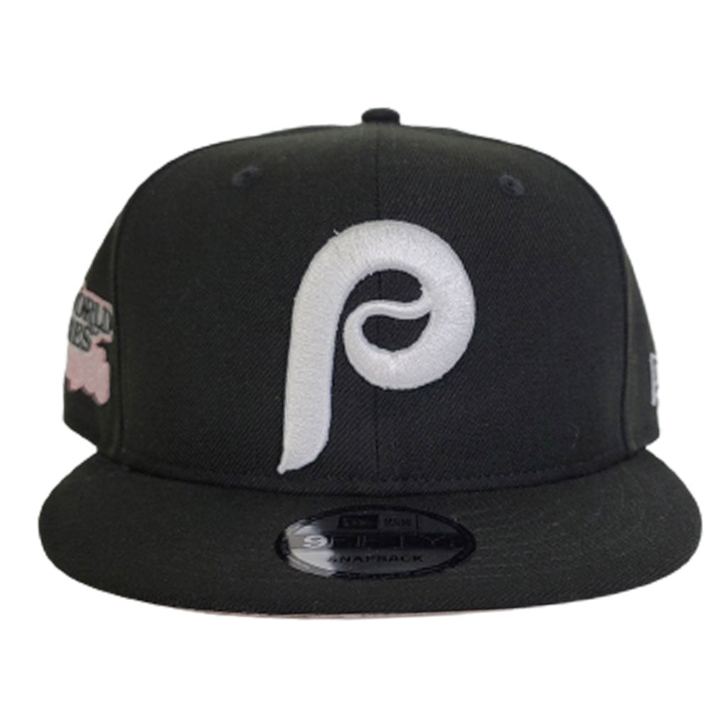 Black Philadelphia PhilliesPink Paisley Bottom 1980 World Series Side Patch New Era 59Fifty Fitted