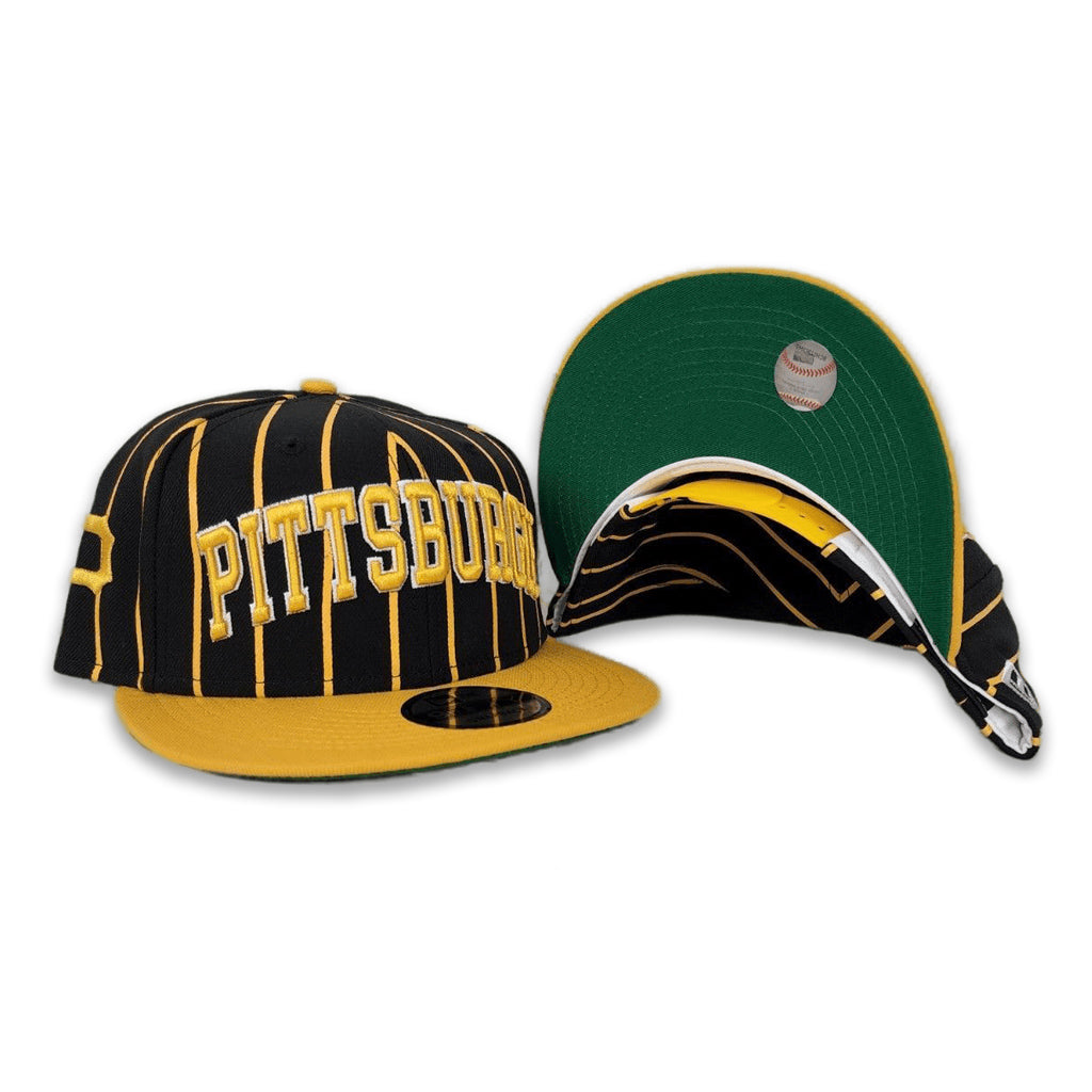 Black Pittsburgh Pirates Pinstripe Green Bottom New Era 9FIFTY Snapback