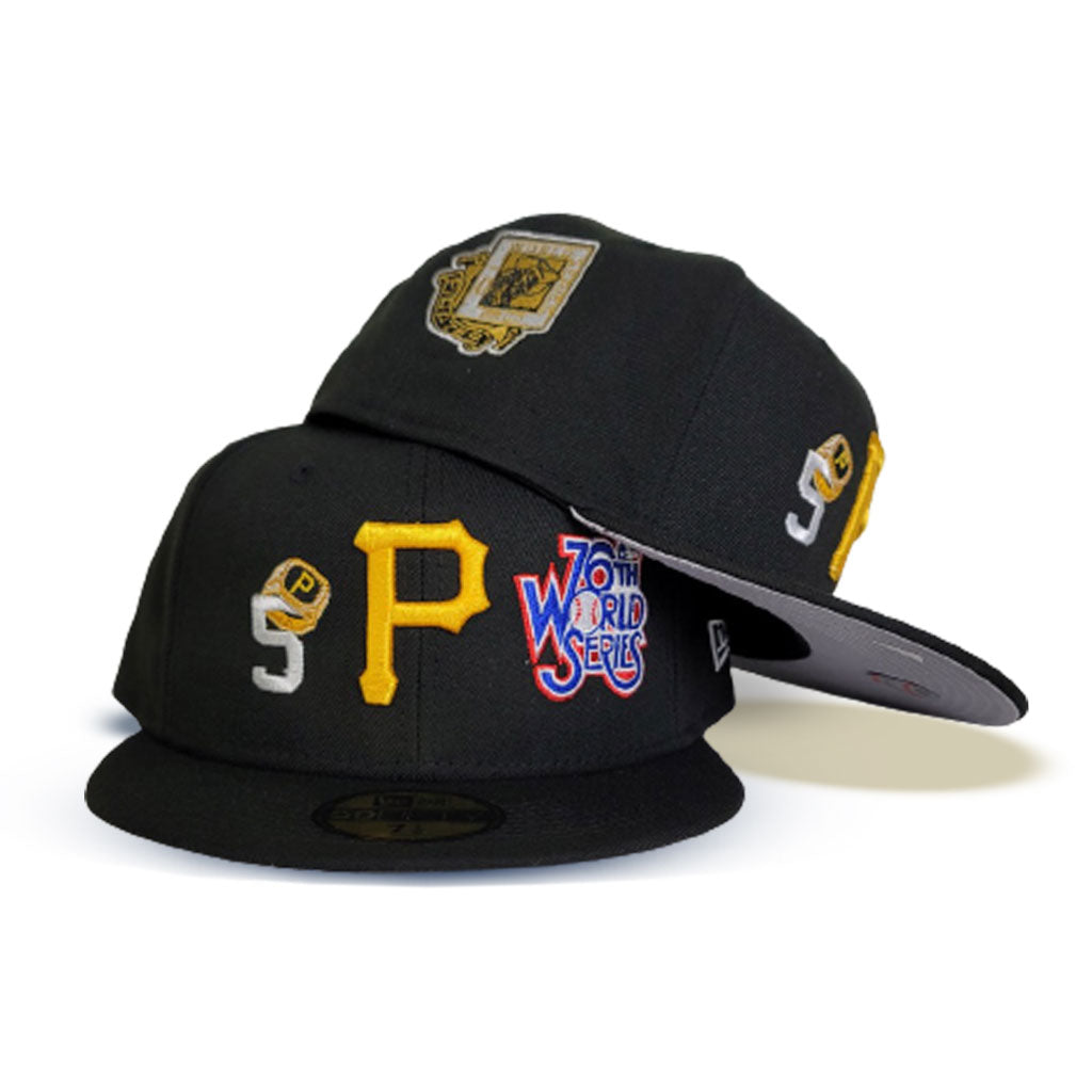 New Era Pittsburgh Pirates Fitted Yellow Bottom Black Yellow (World  Series Embroidery)