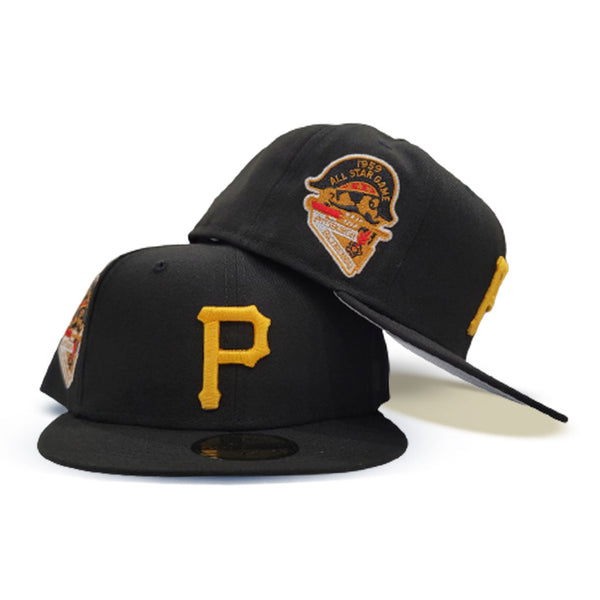 New Era Pittsburgh Pirates Midnight Rave Collection 1974 All Star Game Capsule Hats Exclusive 59Fifty Fitted Hat Black/Pink