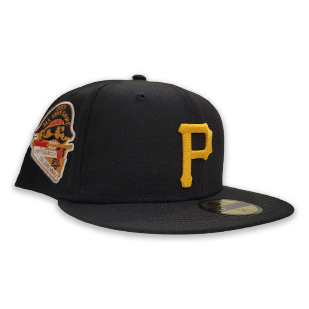 New Era Men's Gray, Black Pittsburgh Pirates World Class Back Patch 59FIFTY Fitted  Hat