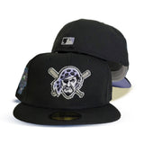 Black Pittsburgh Pirates Lavender Purple Bottom 2006 All Star Game Side Patch New Era 59Fifty Fitted