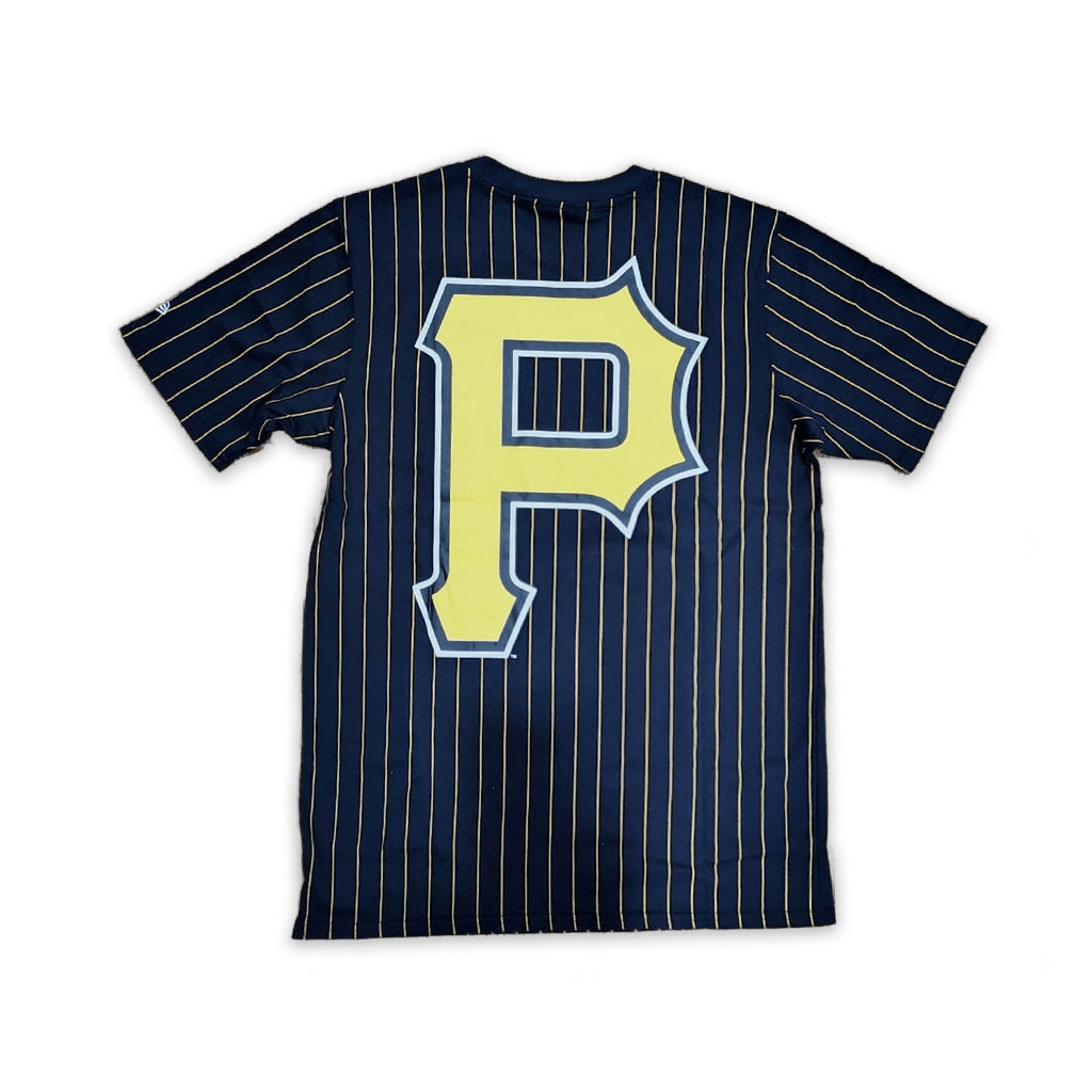 Exclusive Fitted Black Pittsburgh Pirates Yellow Pinstripe New Era Short Sleeve T-Shirt XL