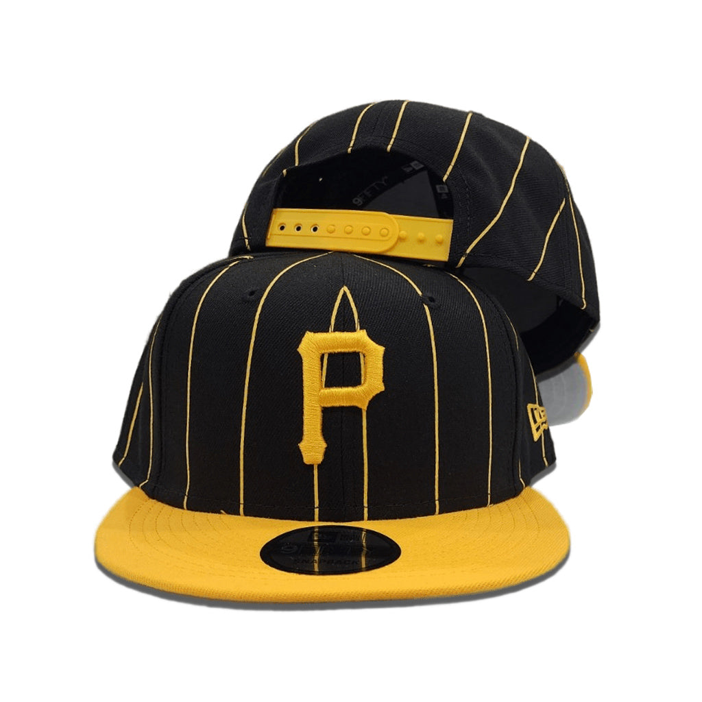 Black Pittsburgh Pirates White P Logo New Era 9fifty Hat Snapback