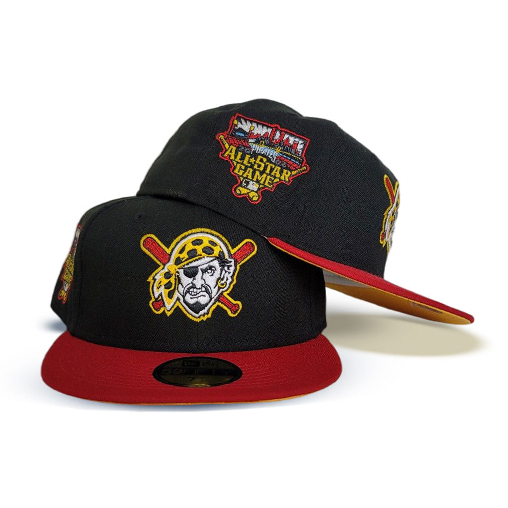 Black Red Visor Pittsburgh Pirates Yellow Bottom 2006 All Star Game New Era 59Fifty Fitted