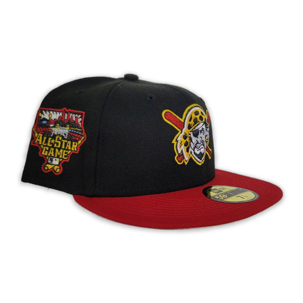Black red and yellow fitted hat Clearance