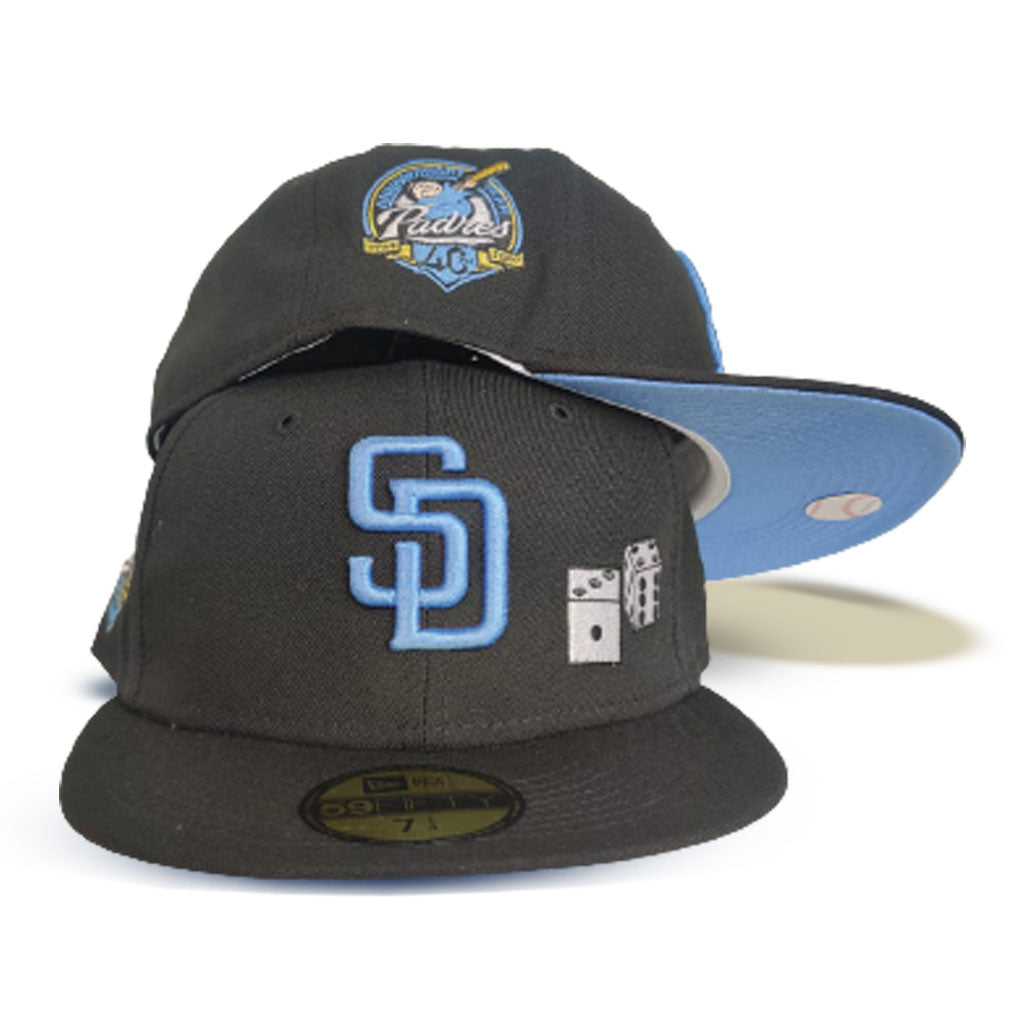 San Diego Padres SCRIPT-PUNCH Navy-Grey Fitted Hat