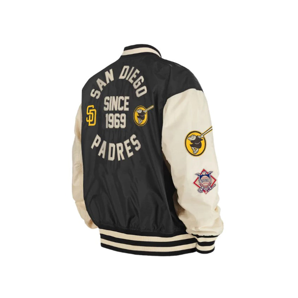 JH Distributors Las Vegas Raiders Reversible Letterman Mens Jacket (Black/White)