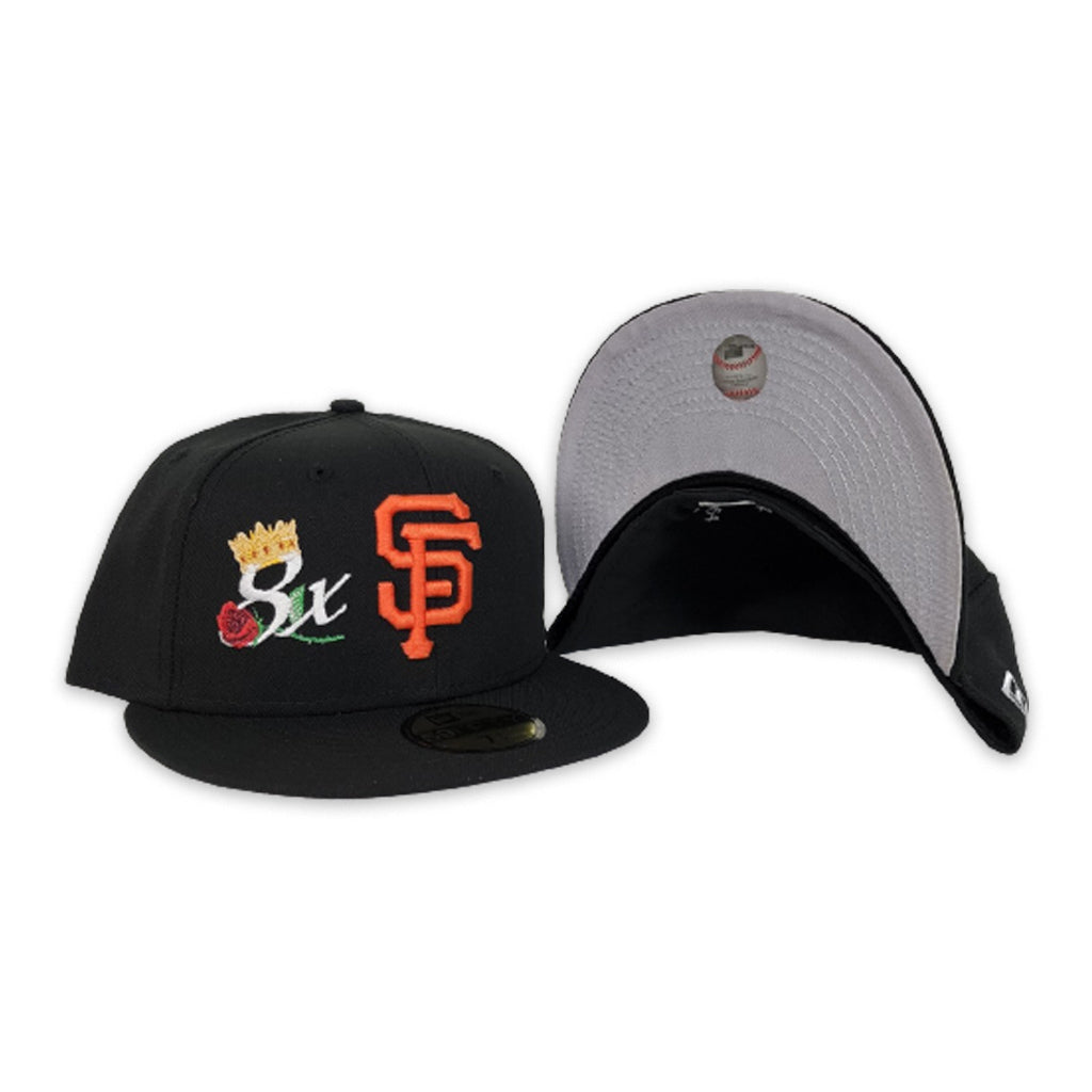 Black San Francisco Giants Blooming Gray Bottom New Era 59FIFTY Fitted 7