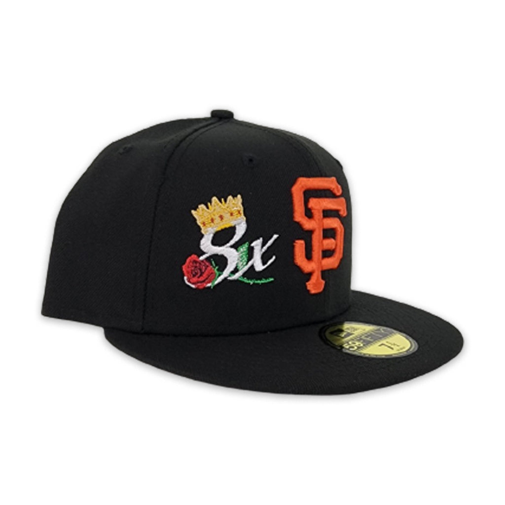 Black San Francisco Giants 8X World Series Champions Crown New Era 59Fifty Fitted