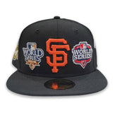 Black San Francisco Giants 8X World Series Champions New Era 59Fifty Fitted