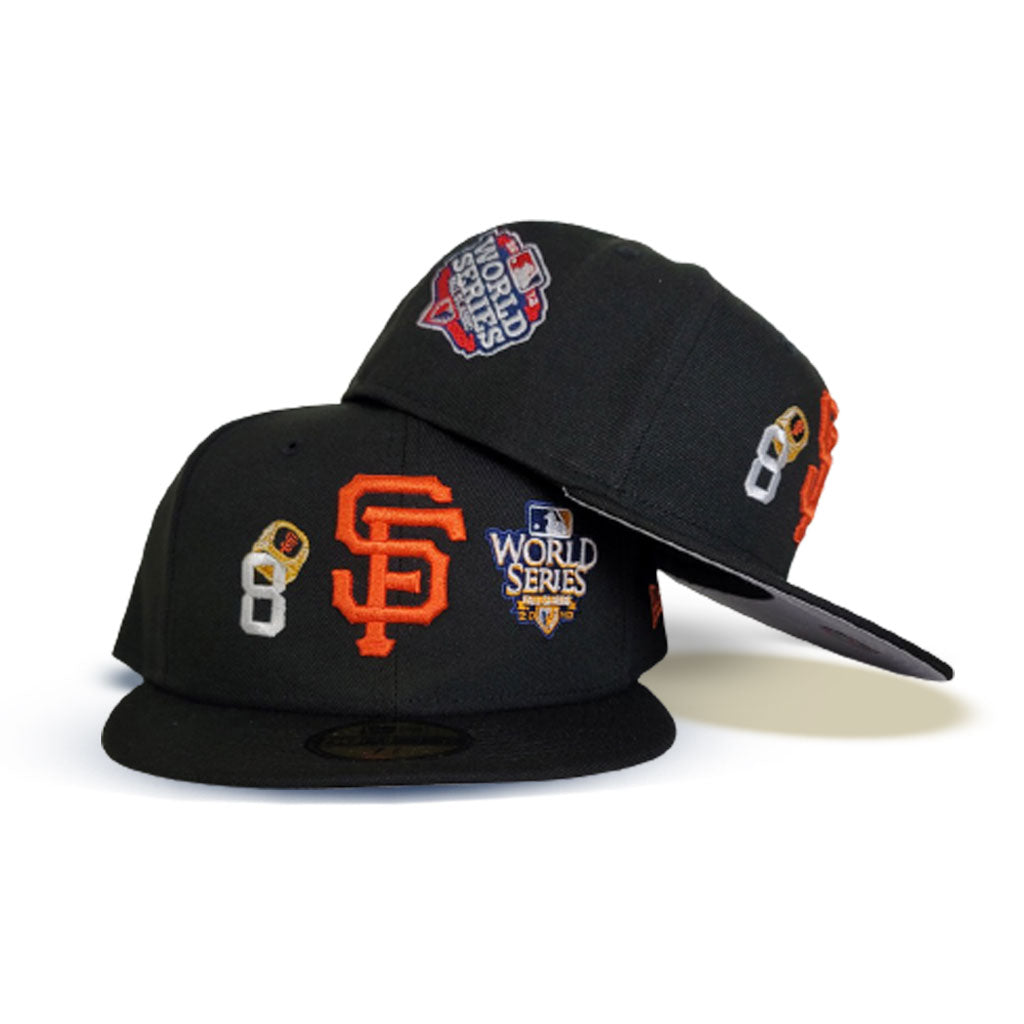 Black San Francisco Giants 8X World Series Champions Ring New Era 59Fifty  Fitted