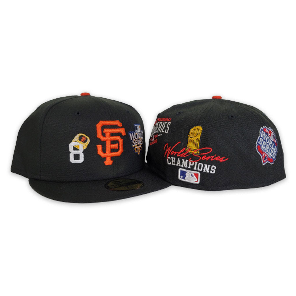 Exclusive Fitted Black San Francisco Giants 8x World Series Champions New Era Short Sleeve T-Shirt XL