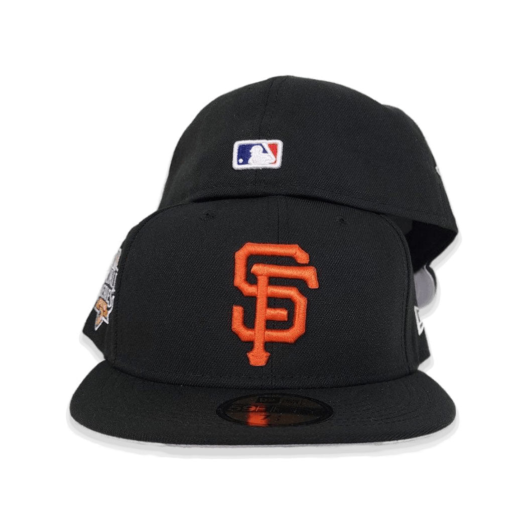 Black San Francisco Giants Gray Bottom 2010 World Series Side Patch New Era 59Fifty Fitted