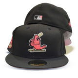 Black St. Louis Cardinals Pink Bottom 1964 World Series Side Patch New Era 59Fifty Fitted