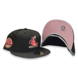 Black St. Louis Cardinals Pink Bottom 1964 World Series Side Patch New Era 59Fifty Fitted