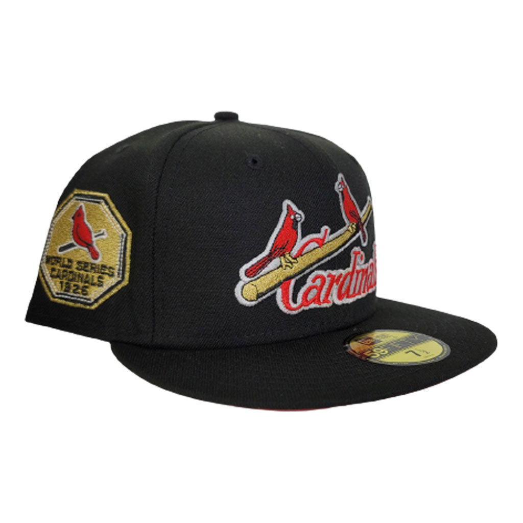 Black St. Louis Cardinals Red Bottom 1926 World Series New Era 59Fifty  Fitted