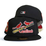 Black St. Louis Cardinals Red Bottom 1931 World Series Side Patch New Era 59Fifty Fitted