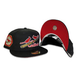 Black St. Louis Cardinals Red Bottom 1931 World Series Side Patch New Era 59Fifty Fitted