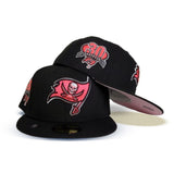 Black Tampa Bay Buccaneers Pink Bottom 30th Season Side Patch New Era 59Fifty Fitted
