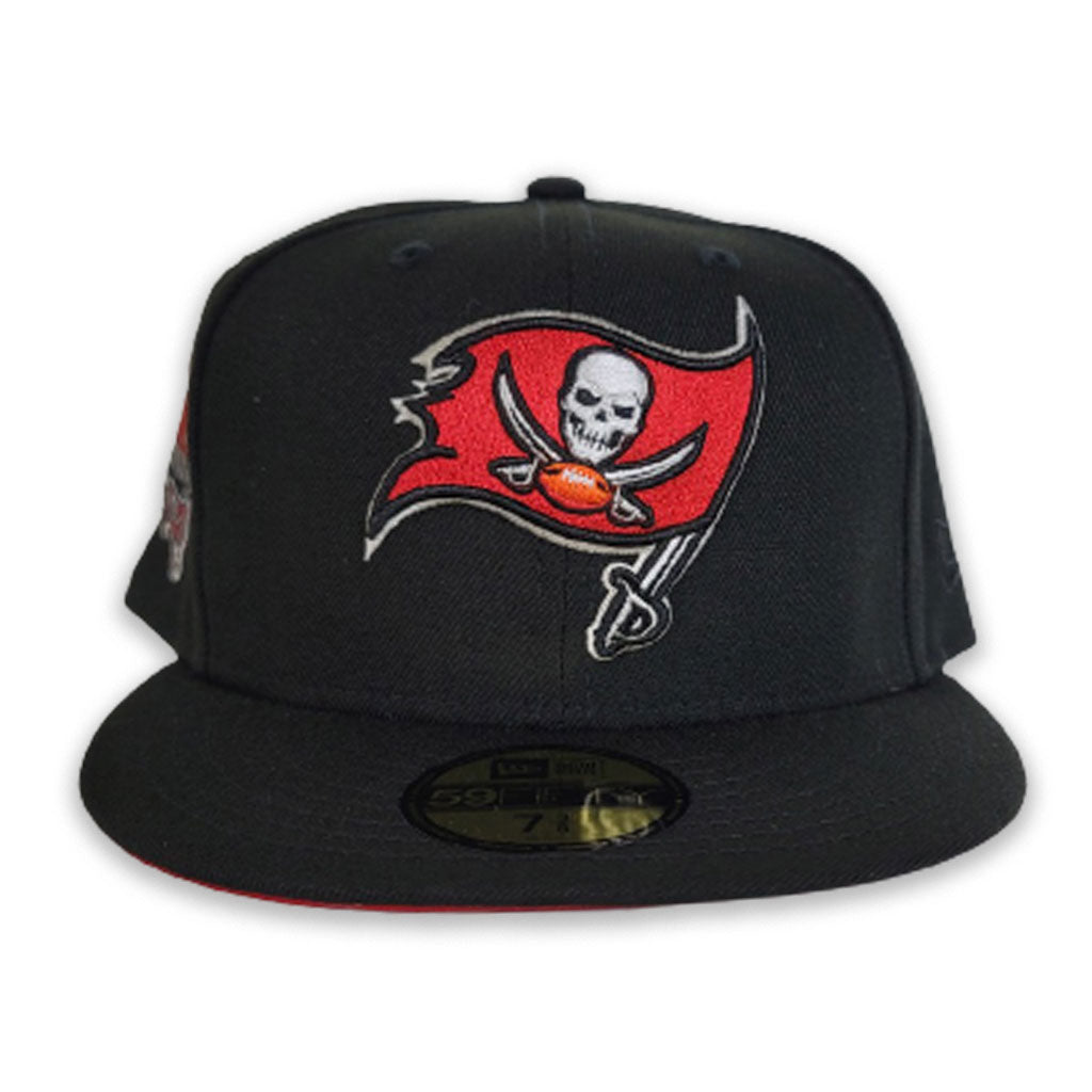 Tampa Bay Buccaneers LEATHER THROWBACK Fitted Hat