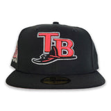 Black Tampa Bay Rays Pink Bottom 10th Seasons Side Patch New Era 59Fifty Fitted