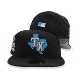 Black Texas Rangers Camel Bottom 2020 Inaugural Side Patch New Era 59Fifty Fitted