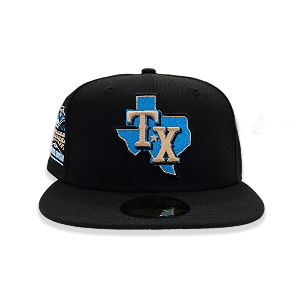 Umpire Black New Era 59FIFTY Fitted Black / Oceanside Blue | Front Door Red | White / 7 7/8