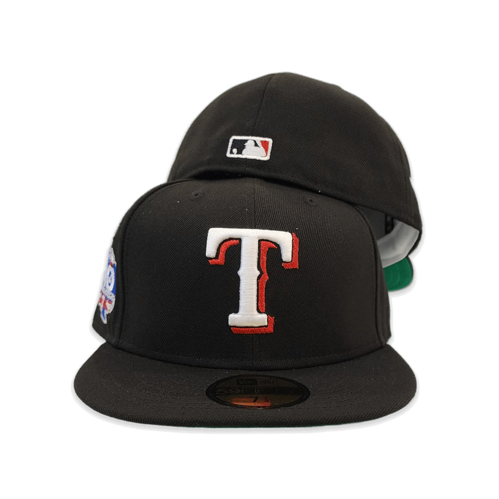 Grab the Best New Era 59Fifty Black Dome Texas Rangers 40th Anniversary  Patch Hat - Black New Era Products at unbeatable prices