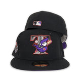 Black Toronto Blue Jays Cerulean Purple Bottom 2003 All Star Game Side Patch New Era 59Fifty Fitted
