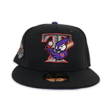 Black Toronto Blue Jays Cerulean Purple Bottom 2003 All Star Game Side Patch New Era 59Fifty Fitted