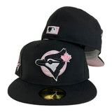 Black Toronto Blue Jays Pink Paisley Bottom 1993 World Series Side Patch New Era 59Fifty Fitted