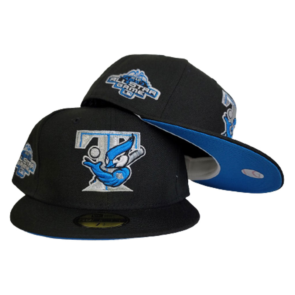 Men's New Era Toronto Blue Jays Blackout 59Fifty Fitted Hat Black on B –  Bleacher Bum Collectibles