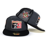 Grey Trucker Jackie Robinson 75th Years Black Visor Gray Bottom 42 Side Patch New Era 59Fifty Fitted