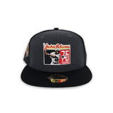 Black Trucker Jackie Robinson 75th Years Black Visor Gray Bottom 42 Side Patch New Era 59Fifty Fitted