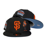 Black san Francisco Giants Icy Blue Bottom 6X World Series Champions New Era 59Fifty Fitted 