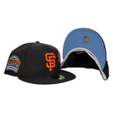 Black san Francisco Giants Icy Blue Bottom 6X World Series Champions New Era 59Fifty Fitted 