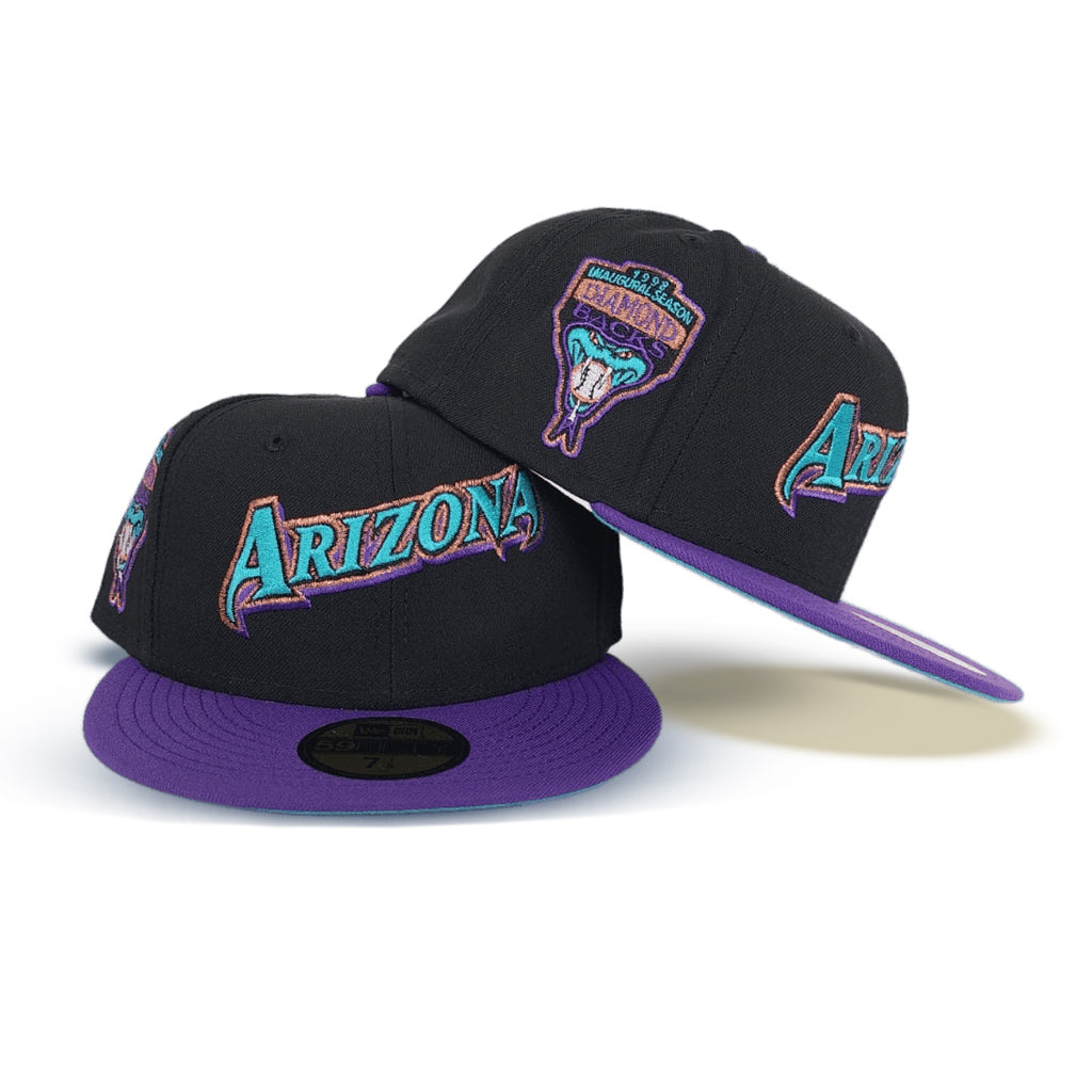 Black and purple diamondbacks hat Clearance