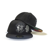 Black Brooklyn Nets Patchwork Bottom New Era 59Fifty Fitted