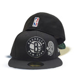 Black Brooklyn Nets Patchwork Bottom New Era 59Fifty Fitted