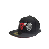 Black Chicago Bulls Patchwork Bottom New Era 59Fifty Fitted