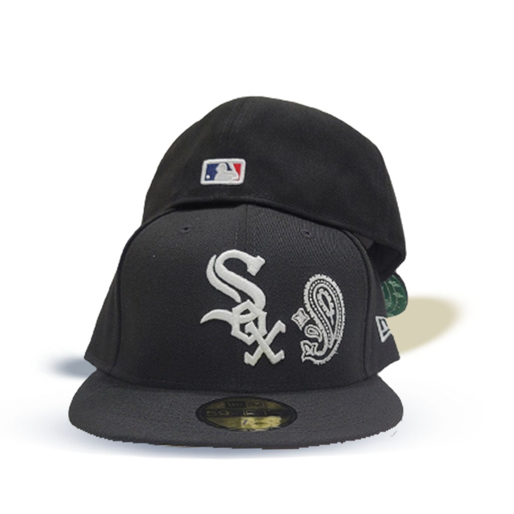Chicago White Sox New Era Paisley Elements 59FIFTY Fitted Hat - Black
